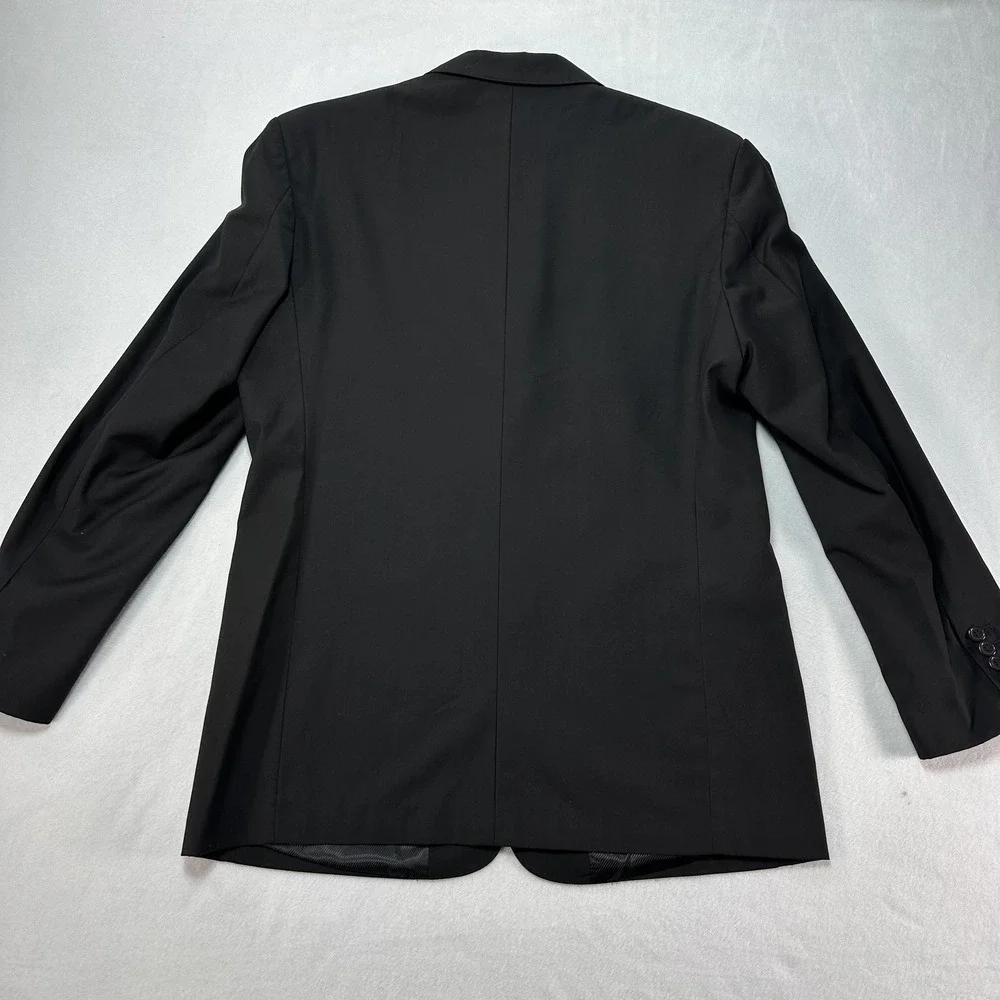 Gianni Collani Blazer Men's 42L Black Wool Blend Suit Jacket Sport Coat‎ Classic